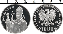 Продать Монеты Польша 1000 злотых 1982 Серебро