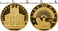 Продать Монеты Италия 50000 лир 1999 Золото