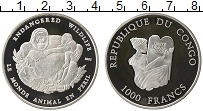 Продать Монеты Конго 1000 франков 2003 Серебро