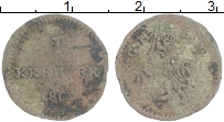 Продать Монеты Гессен-Дармштадт 1 крейцер 1808 Медь