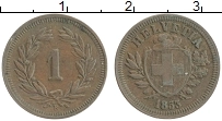 Продать Монеты Швейцария 1 рапп 1851 Медь