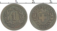 Продать Монеты Швейцария 1 рапп 1864 Медь