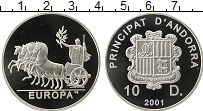 Продать Монеты Андорра 10 динерс 2001 Серебро