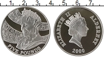 Продать Монеты Олдерни 5 фунтов 2000 Серебро