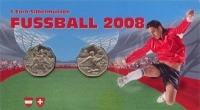 Продать Подарочные монеты Австрия Футбол 2008 Серебро