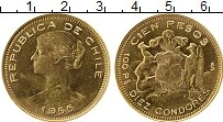 Продать Монеты Чили 100 песо 1954 Золото