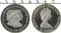 Продать Монеты Фолклендские острова 50 пенсов 1981 Серебро