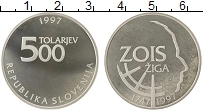 Продать Монеты Словения 500 толаров 1997 Серебро