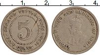 Продать Монеты Стрейтс-Сеттльмент 5 центов 1920 Медно-никель