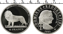 Продать Монеты Конго 10 франков 2005 Серебро