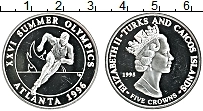 Продать Монеты Теркc и Кайкос 5 крон 1995 Серебро
