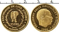 Продать Монеты Кот-д`Ивуар 25 франков 1966 Золото