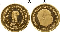 Продать Монеты Кот-д`Ивуар 10 франков 1966 Золото