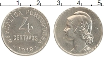 Продать Монеты Португалия 4 сентаво 1919 Медно-никель