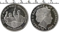 Продать Монеты Гернси 5 фунтов 2005 Серебро