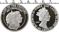 Продать Монеты Теркc и Кайкос 20 крон 1997 Серебро