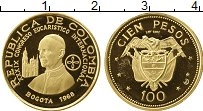 Продать Монеты Колумбия 100 песо 1968 Золото