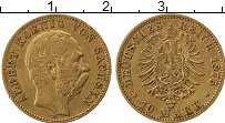 Продать Монеты Саксония 10 марок 1875 Золото