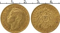 Продать Монеты Гессен 20 марок 1906 Золото
