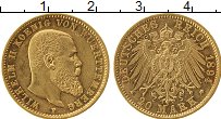 Продать Монеты Вюртемберг 20 марок 1894 Золото