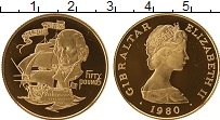Продать Монеты Гибралтар 50 фунтов 1980 Золото