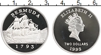Продать Монеты Бермудские острова 2 доллара 1993 Серебро