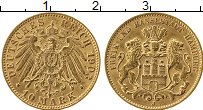 Продать Монеты Гамбург 10 марок 1903 Золото