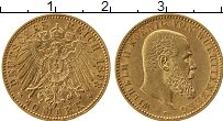 Продать Монеты Вюртемберг 10 марок 1893 Золото