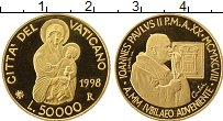 Продать Монеты Ватикан 50000 лир 1998 Золото