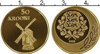 Продать Монеты Эстония 50 крон 2008 Золото