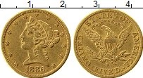 Продать Монеты США 5 долларов 1886 Золото