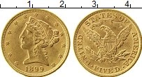 Продать Монеты США 5 долларов 1899 Золото