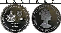 Продать Монеты Остров Джерси 2 фунта 1993 Серебро