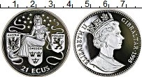 Продать Монеты Гибралтар 21 экю 1995 Серебро