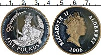 Продать Монеты Олдерни 5 фунтов 2006 Серебро