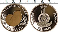 Продать Монеты Вануату 50 вату 1998 Серебро