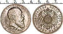 Продать Монеты Баден 5 марок 1902 Серебро