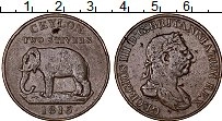 Продать Монеты Цейлон 2 стивера 1815 Медь
