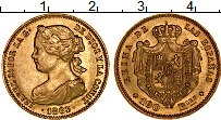 Продать Монеты Испания 25 песет 1863 Золото