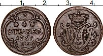 Продать Монеты Берг 1/4 стюбера 1765 Медь