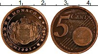 Продать Монеты Монако 5 евроцентов 2001 сталь с медным покрытием