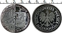 Продать Монеты Польша 200000 злотых 1992 Серебро