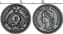 Продать Монеты Колумбия 5 сентаво 1882 Серебро