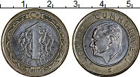 Продать Монеты Турция 1 лира 2017 Биметалл