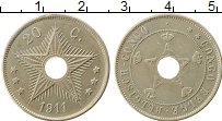 Продать Монеты Бельгийское Конго 20 сантим 1910 Медно-никель