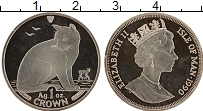 Продать Монеты Остров Мэн 1 крона 1990 Серебро