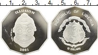 Продать Монеты Либерия 10 долларов 2001 Серебро