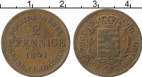 Продать Монеты Саксен-Кобург-Готта 2 пфеннига 1841 Медь