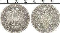 Продать Монеты Любек 3 марки 1913 Серебро