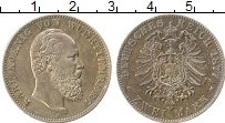 Продать Монеты Вюртемберг 2 марки 1876 Серебро
